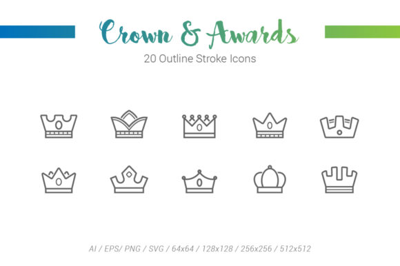 Crowns Award Outline Stroke Icons: Enhancing Visual Communication in Modern Workflows
