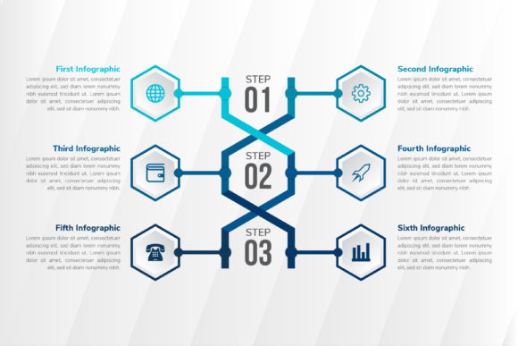 Helix Hexagon Infographic Six Step: A Visual Framework for Structured Communication