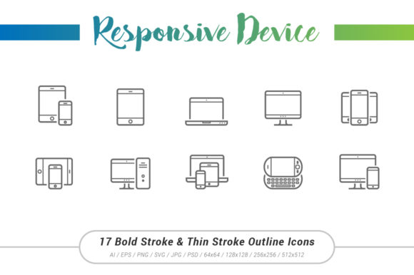 Responsive Outline Stroke Icons: A Versatile Design Resource