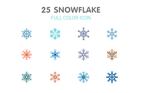 Snowflake Color Icons: Elevating Visual Design with Versatility