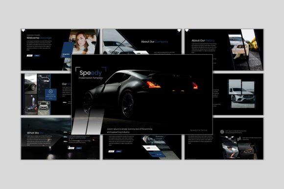 Speedy Car Services PowerPoint Template