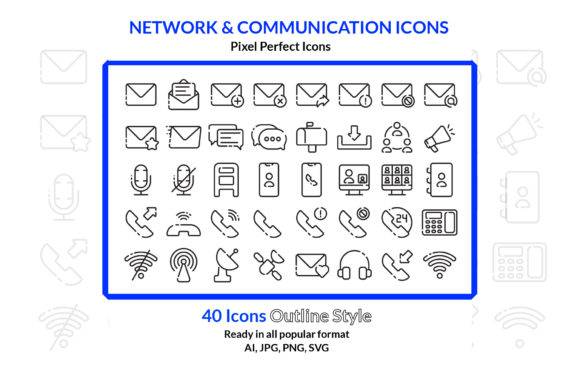 Unlock the Power of Visual Communication with Our Network Communication Icon Set Outline